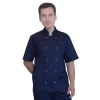 Bluza kucharska granatowa na napy elastyczna krótki rękaw roz.3XL